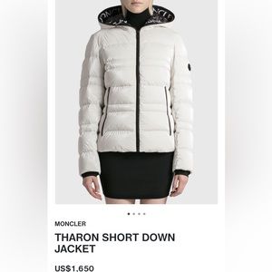 Moncler Tharon down jacket white size 0
